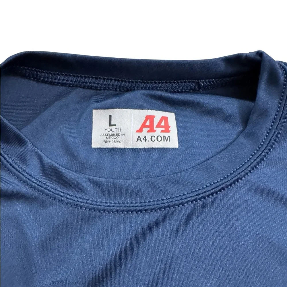 Inglewood LA Chargers Football A4 Youth Short Sleeve Tee in Blue NFL Size Large